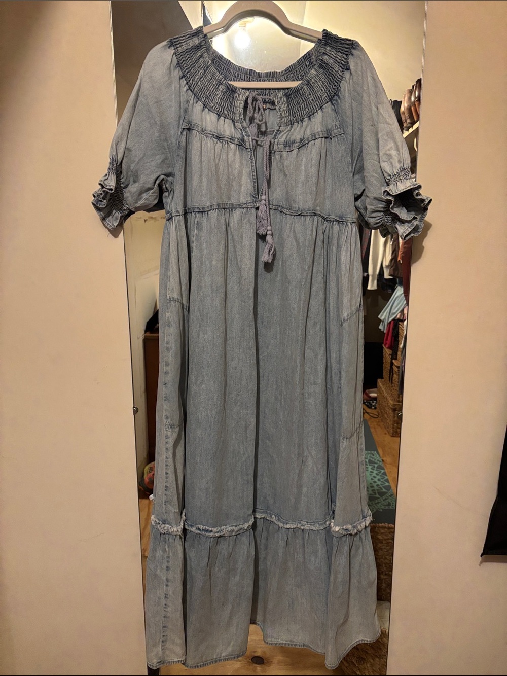 Free People Sz Medium denim dress NWOT
